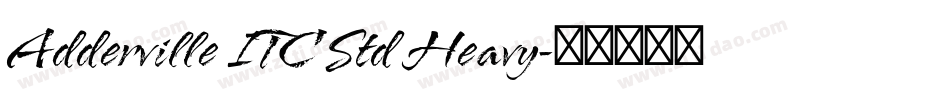 Adderville ITC Std Heavy字体转换